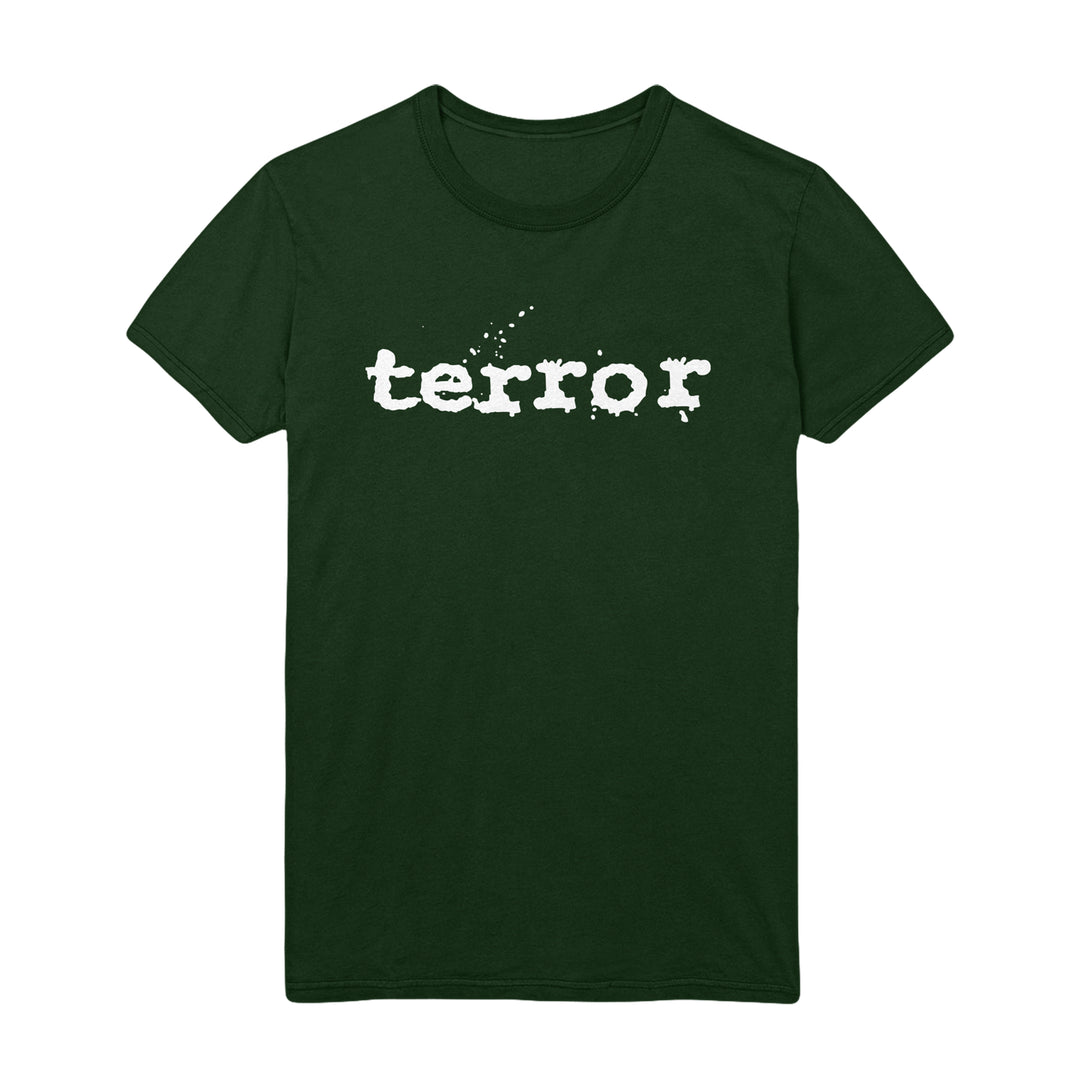 terror Hot Water Logo Forest Green T-Shirt front