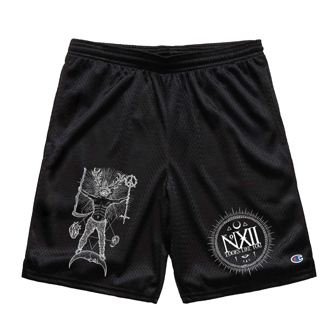 Mystic Black Mesh Shorts