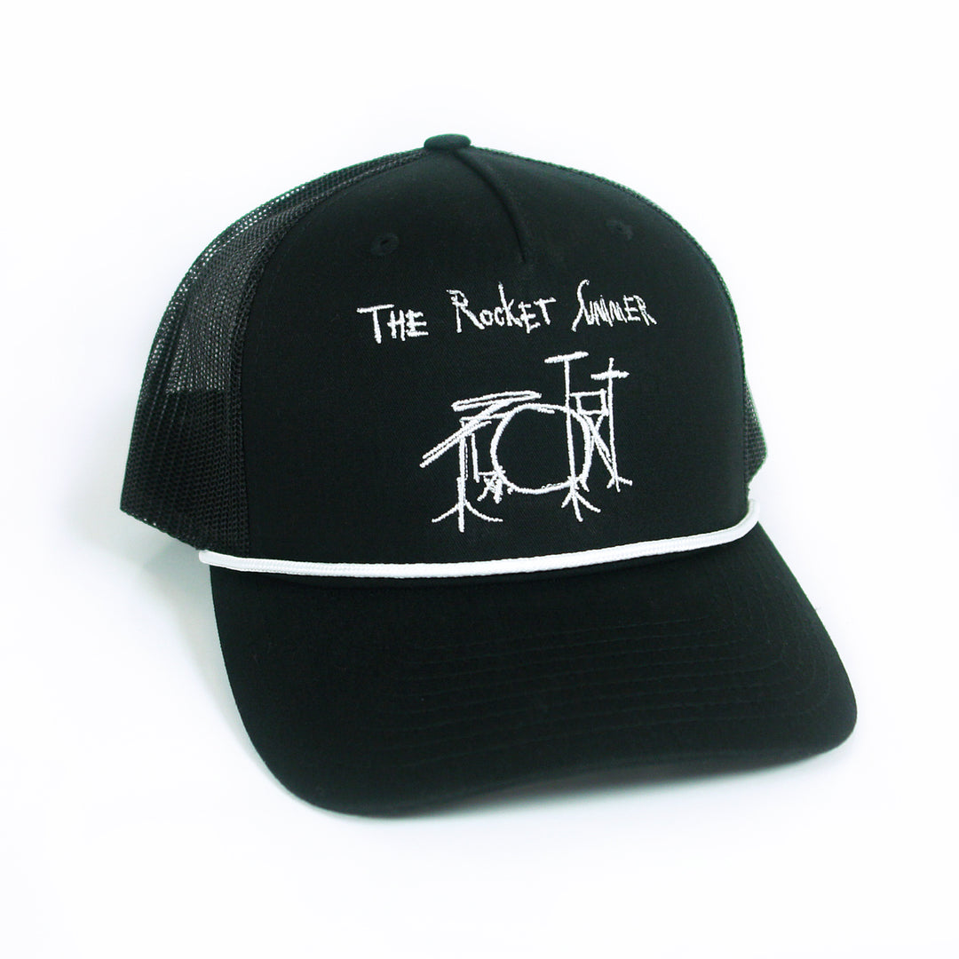 the rocket summer Drums - Black Trucker Rope Hat