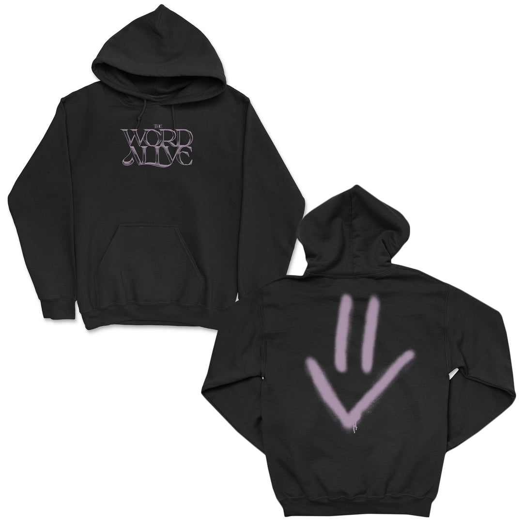 the word alive Smiley - Black - Pullover front and back