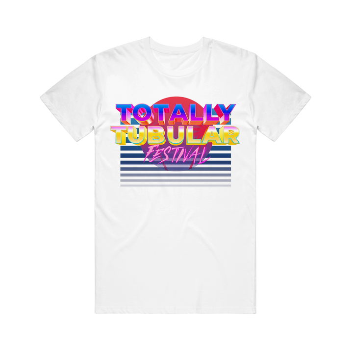 totally tubular festival Logo - White T-Shirt front 