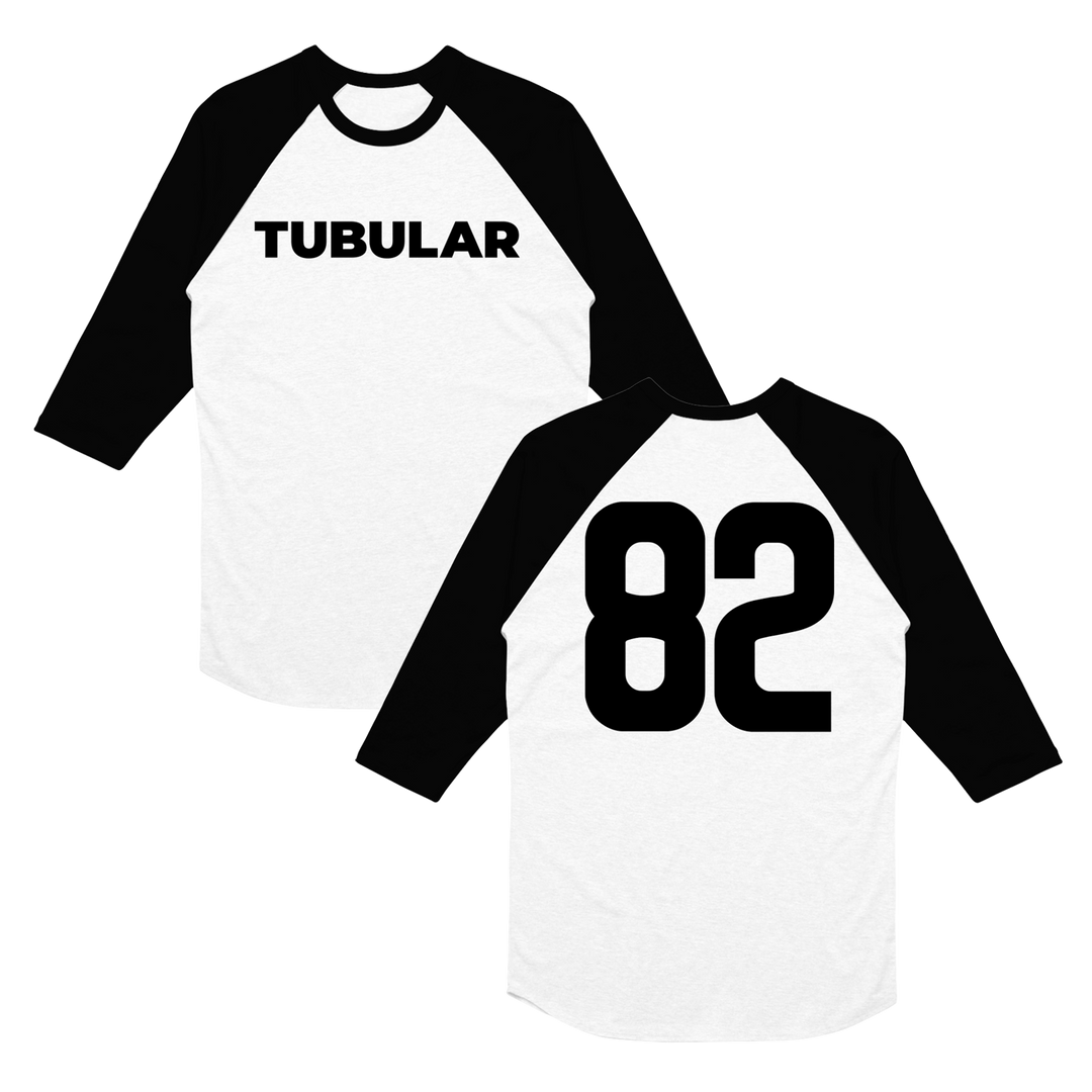 totally tubular festival Tubular 82 - White/Black Raglan front and back