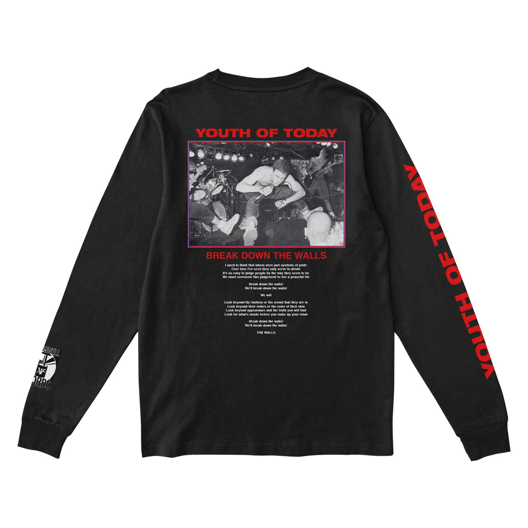 youth of today Break Down The Walls Lyrics - Black Long Sleeve back