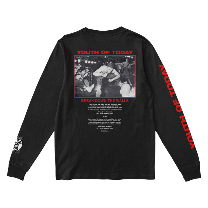 youth of today Break Down The Walls Lyrics - Black Long Sleeve back
