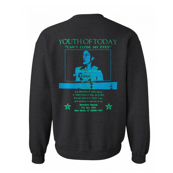 youth of today Can't Close My Eyes - Charcoal Heather Crewneck back