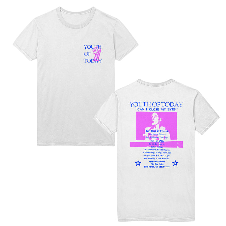 youth of today Can't Close My Eyes - White T-Shirt front and back