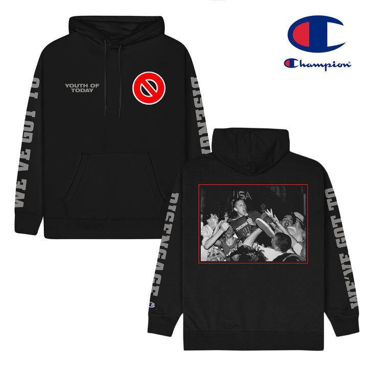 youth of today Disengage Champion - Black Pullover front and back