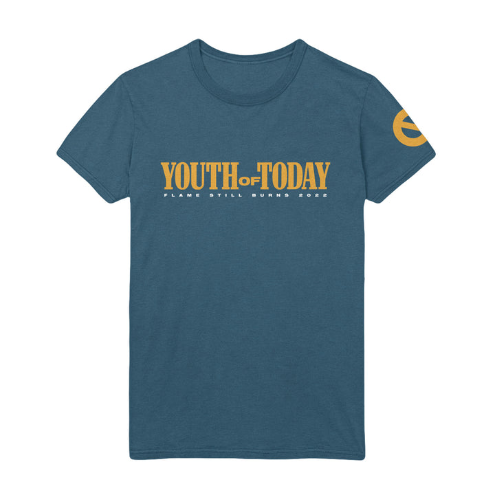 youth of today Flame Still Burns - Indigo Blue T-Shirt front