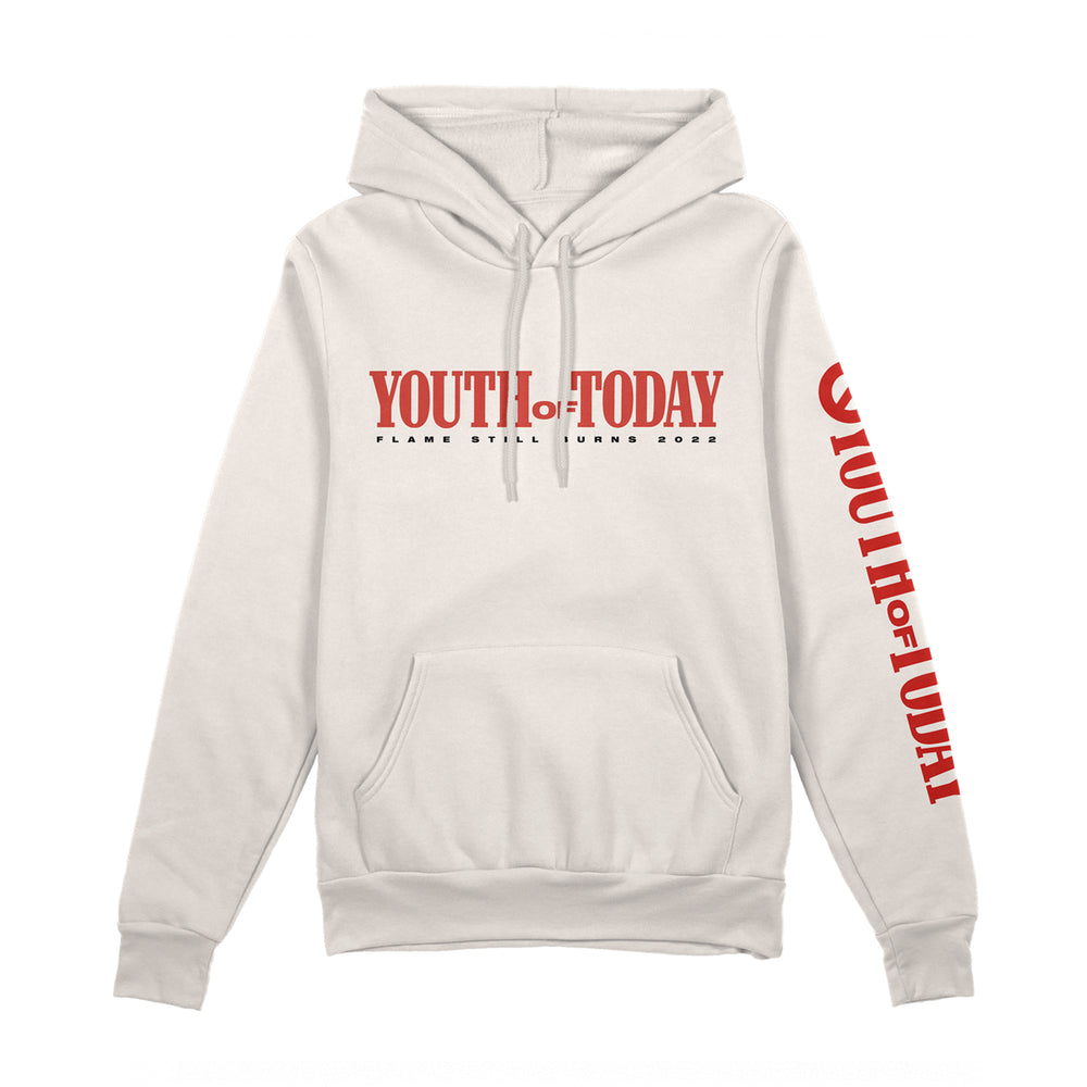 youth of today Flame Still Burns - White Pullover front 