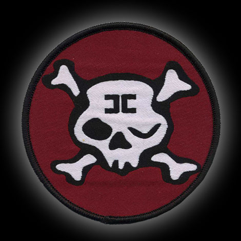 Red Winking Skull Patch
