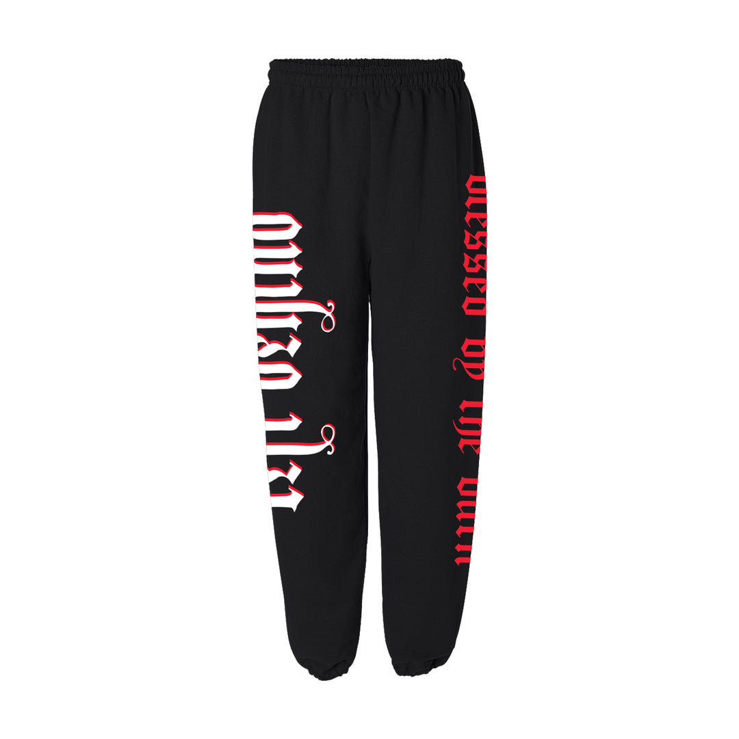 Blessed By The Burn Black Sweatpants