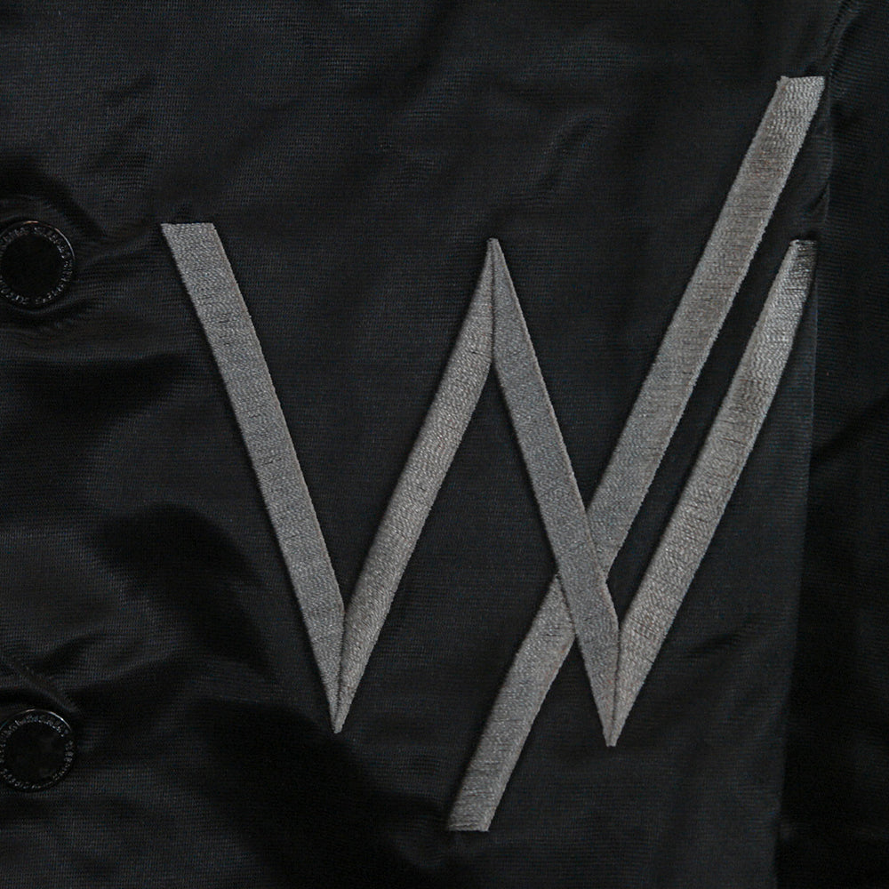 Custom Embroidered Logo Black Windbreaker Jacket