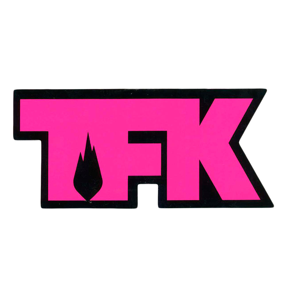 TFK Die Cut Pink On Black Sticker