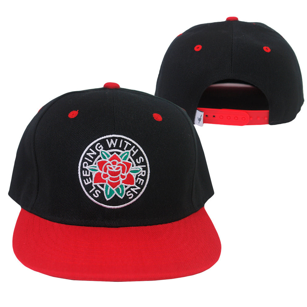 Rose Black/Red Snapback Hat