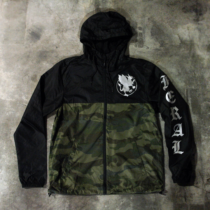 Feral Black/Camo Windbreaker Jacket