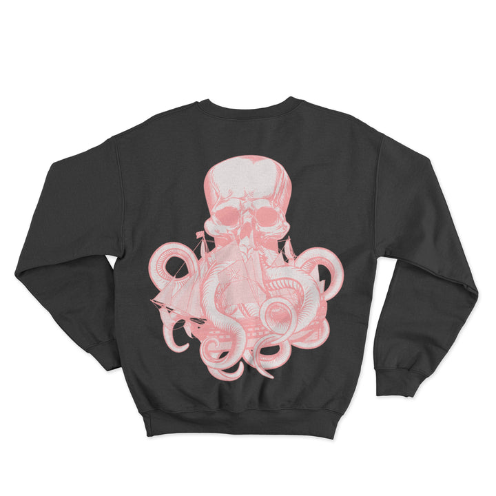 Octopus Black Crewneck Sweatshirt