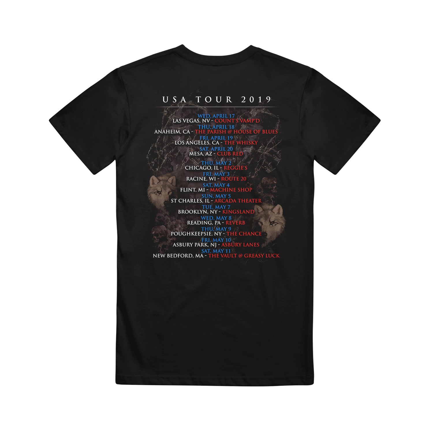 LIVE TOUR 2019 Tシャツ Tour 2019 - Black T-Shirt – MerchNow