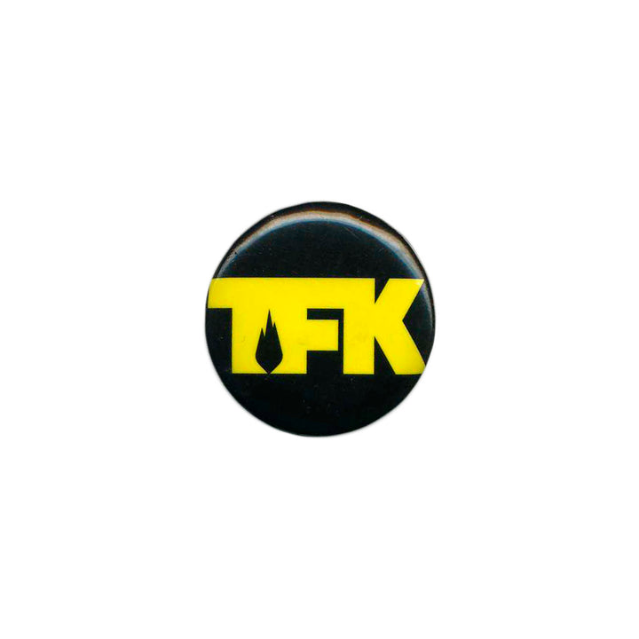 Yellow TFK Logo On Black Pin