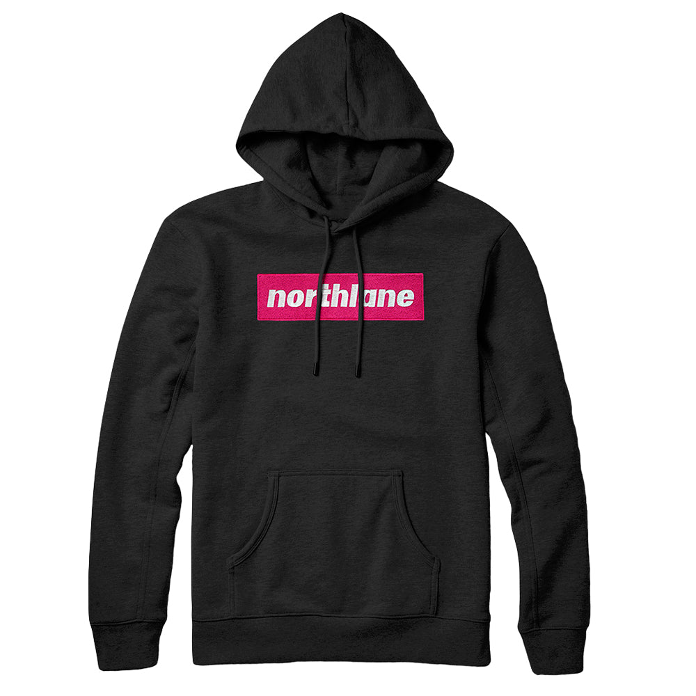 Classic Box Logo Embroidered Black Hoodie