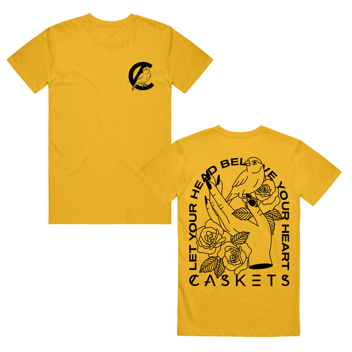 Caskets Hopes Dreams - Gold Tee front and back