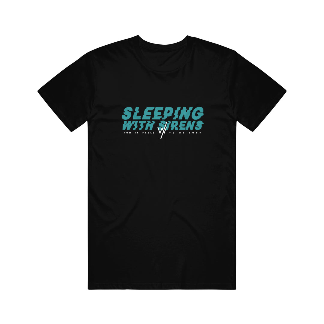 Glitch Text - Black T-Shirt