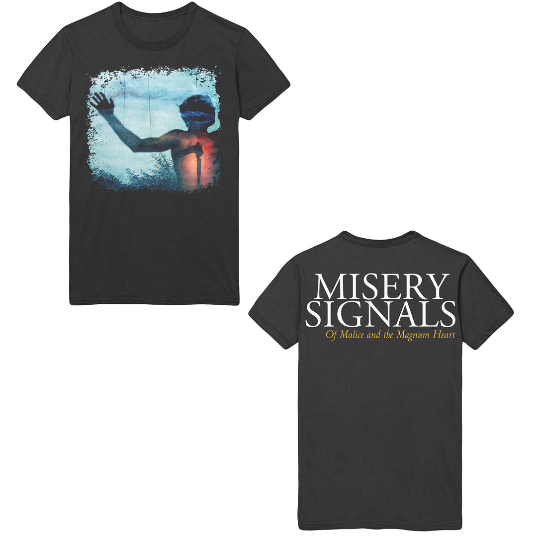 Malice Cover Black Tee front and back