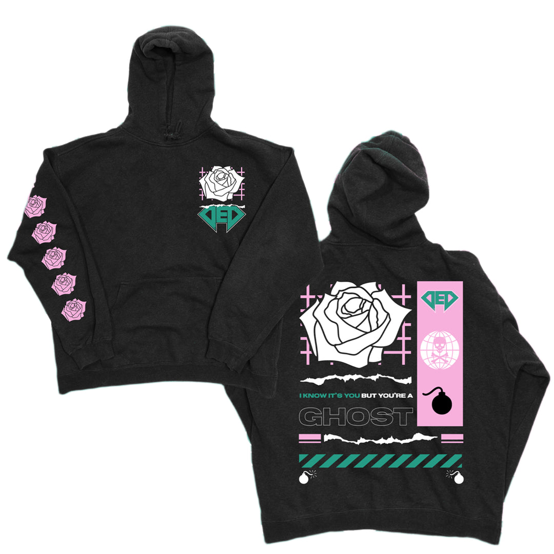 Rose Black Hoodie