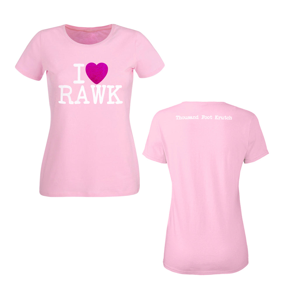 I Heart Rawk Pink Ladies Tee