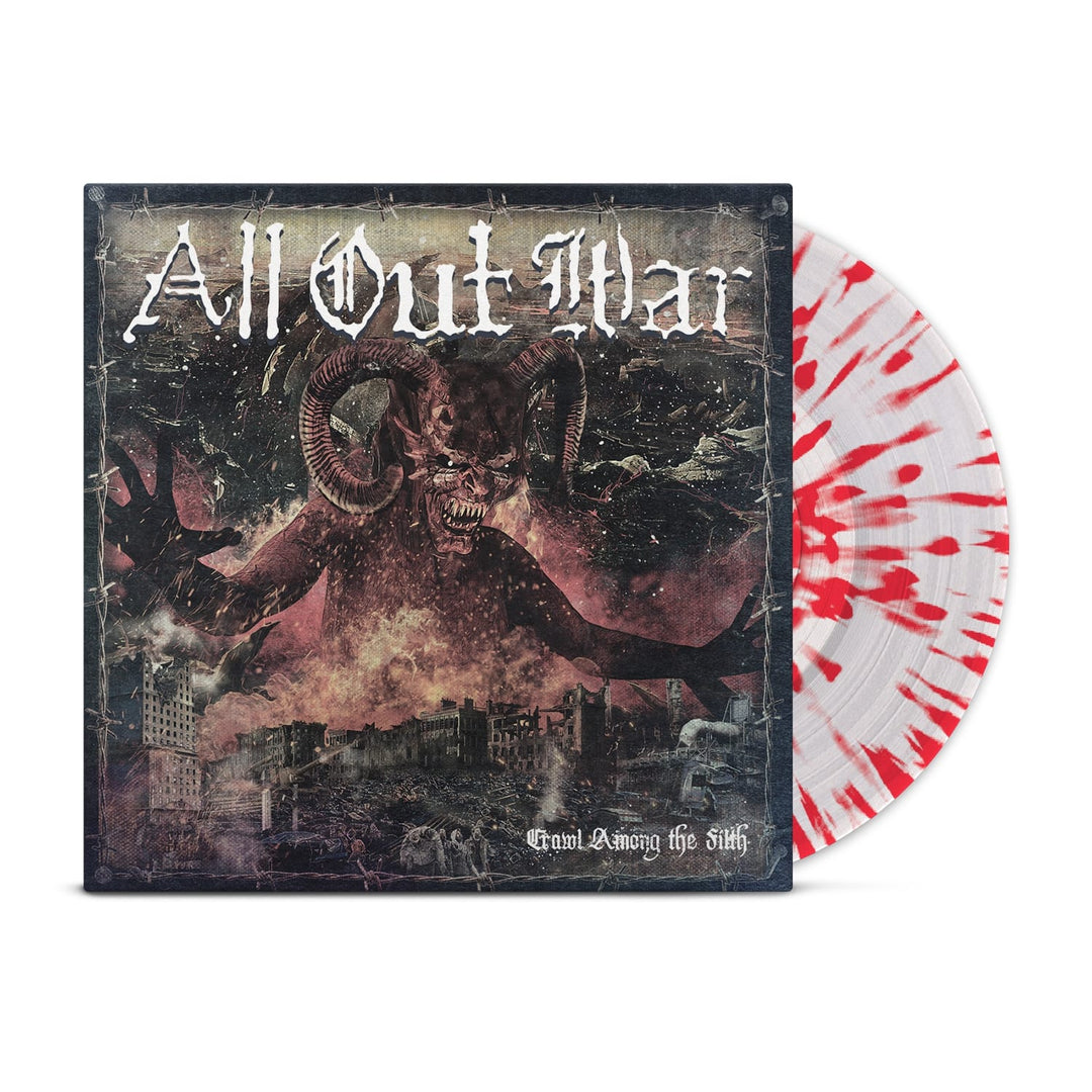 all out war Crawl Among The Filth - Clear W/ Red Splatter Vinyl
