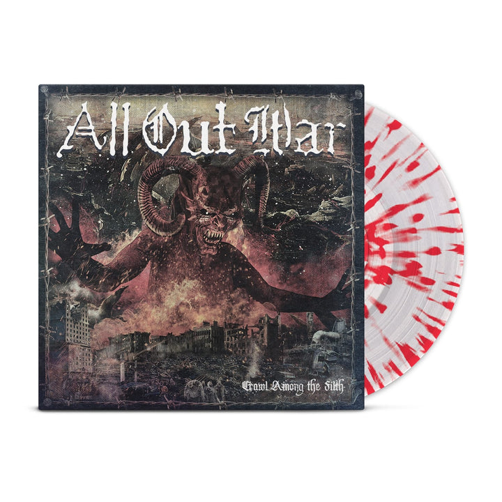 all out war Crawl Among The Filth - Clear W/ Red Splatter Vinyl