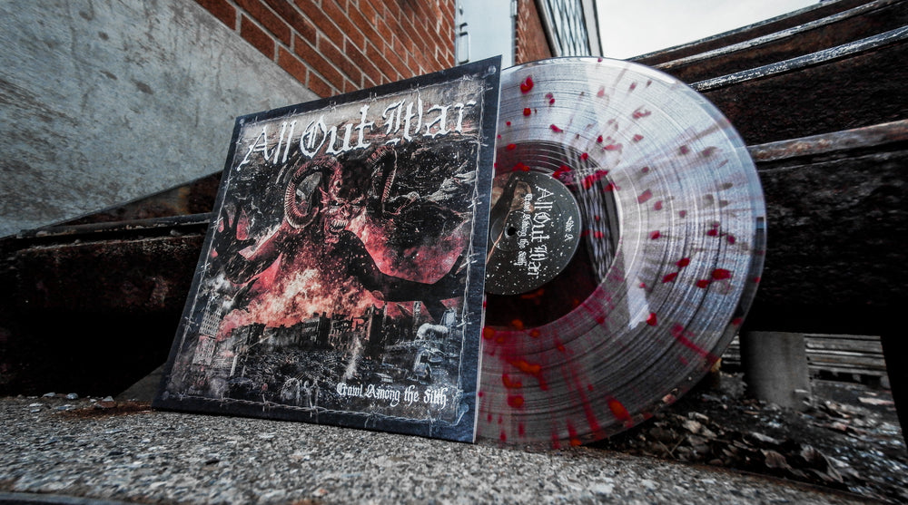 all out war Crawl Among The Filth - Clear W/ Red Splatter Vinyl record