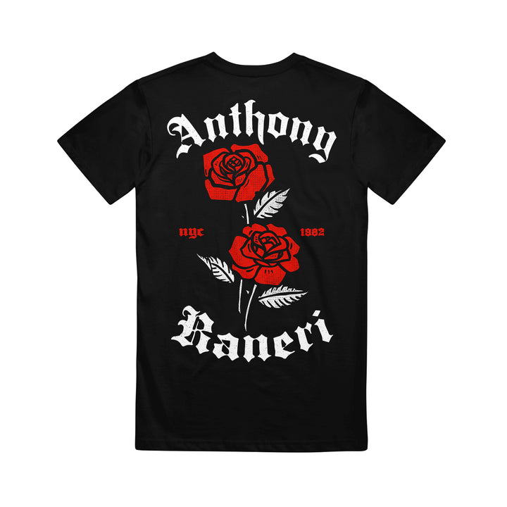 anthony raneri Roses - Black T-Shirt back