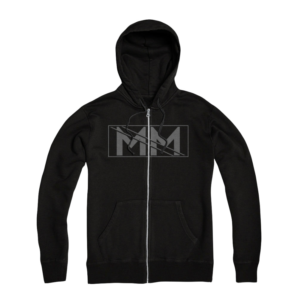 MM Logo Black Zip Up Hoodie