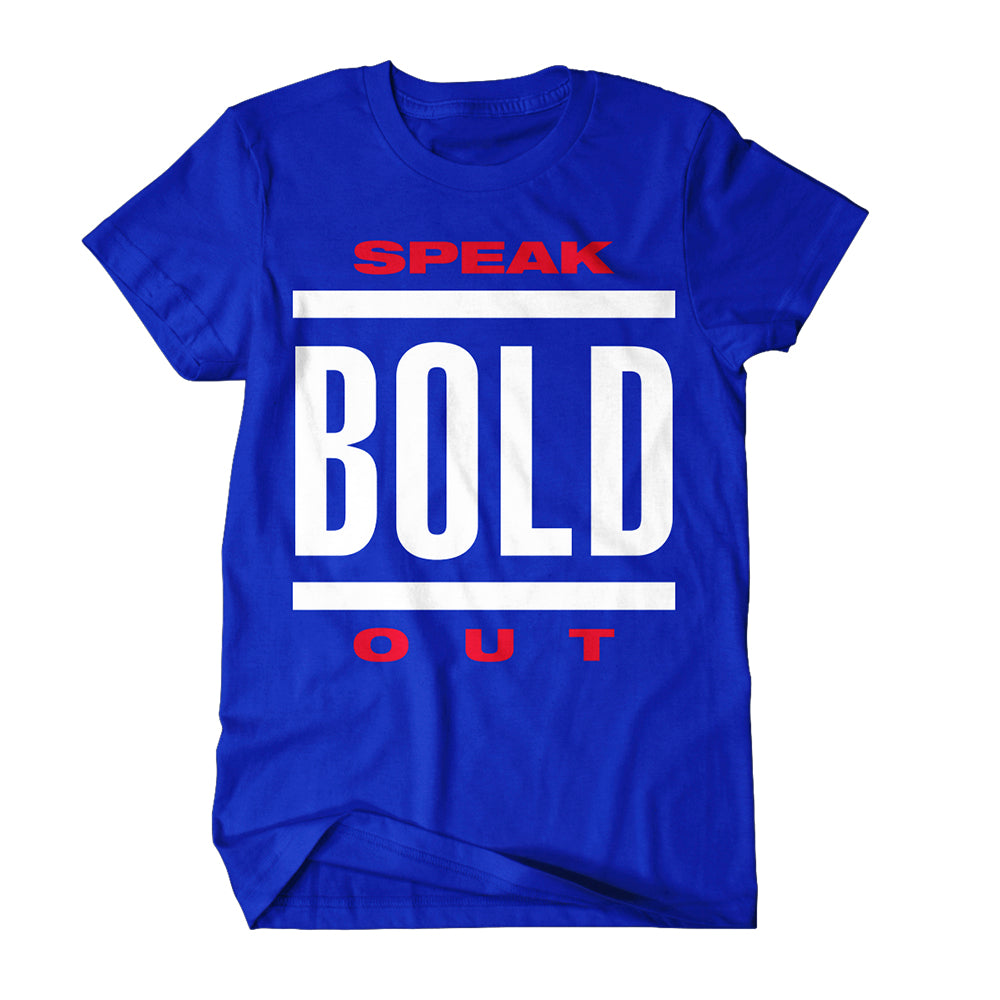 bold Speak Out - Royal Blue T-Shirt