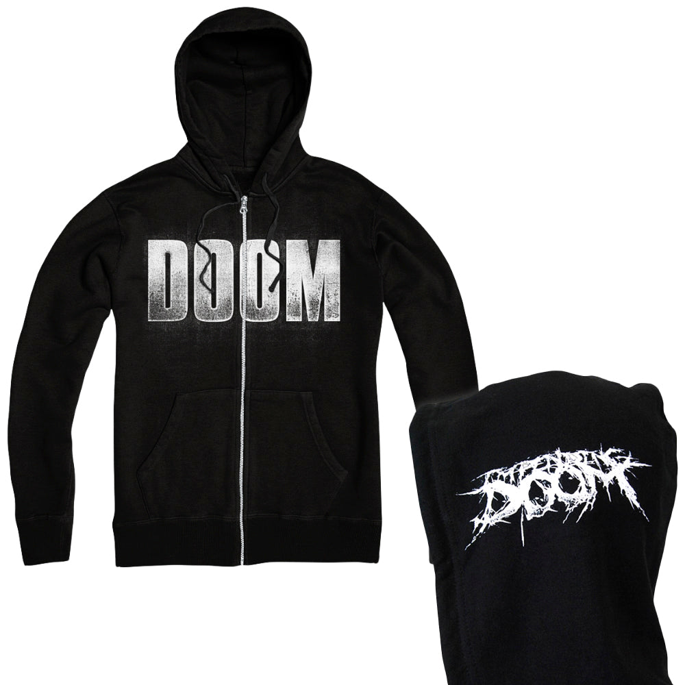 Doom Logo Black Zip Up Hoodie