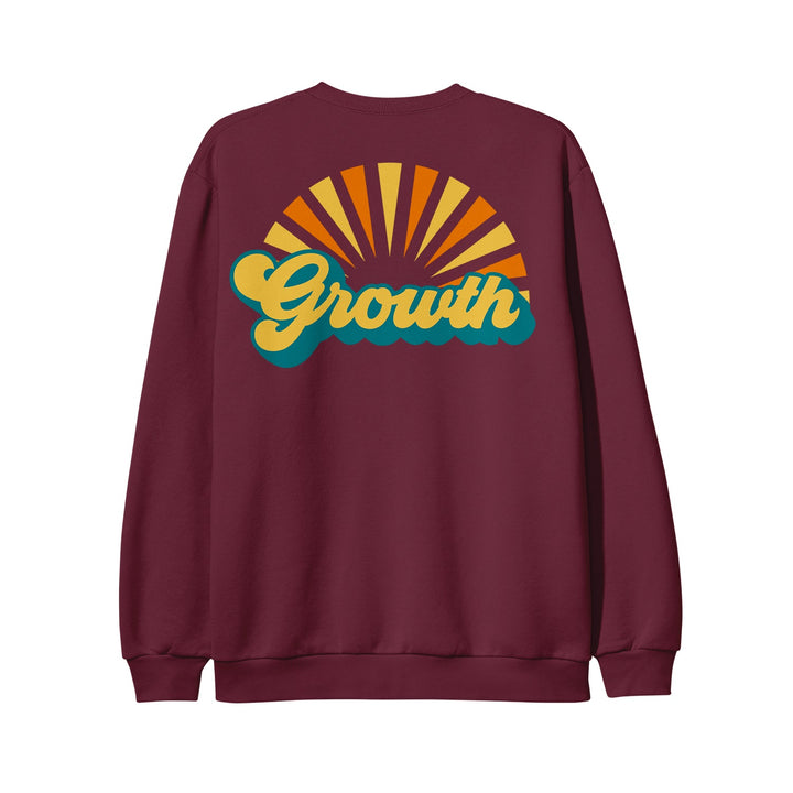 Growth Maroon Crewneck Sweatshirt