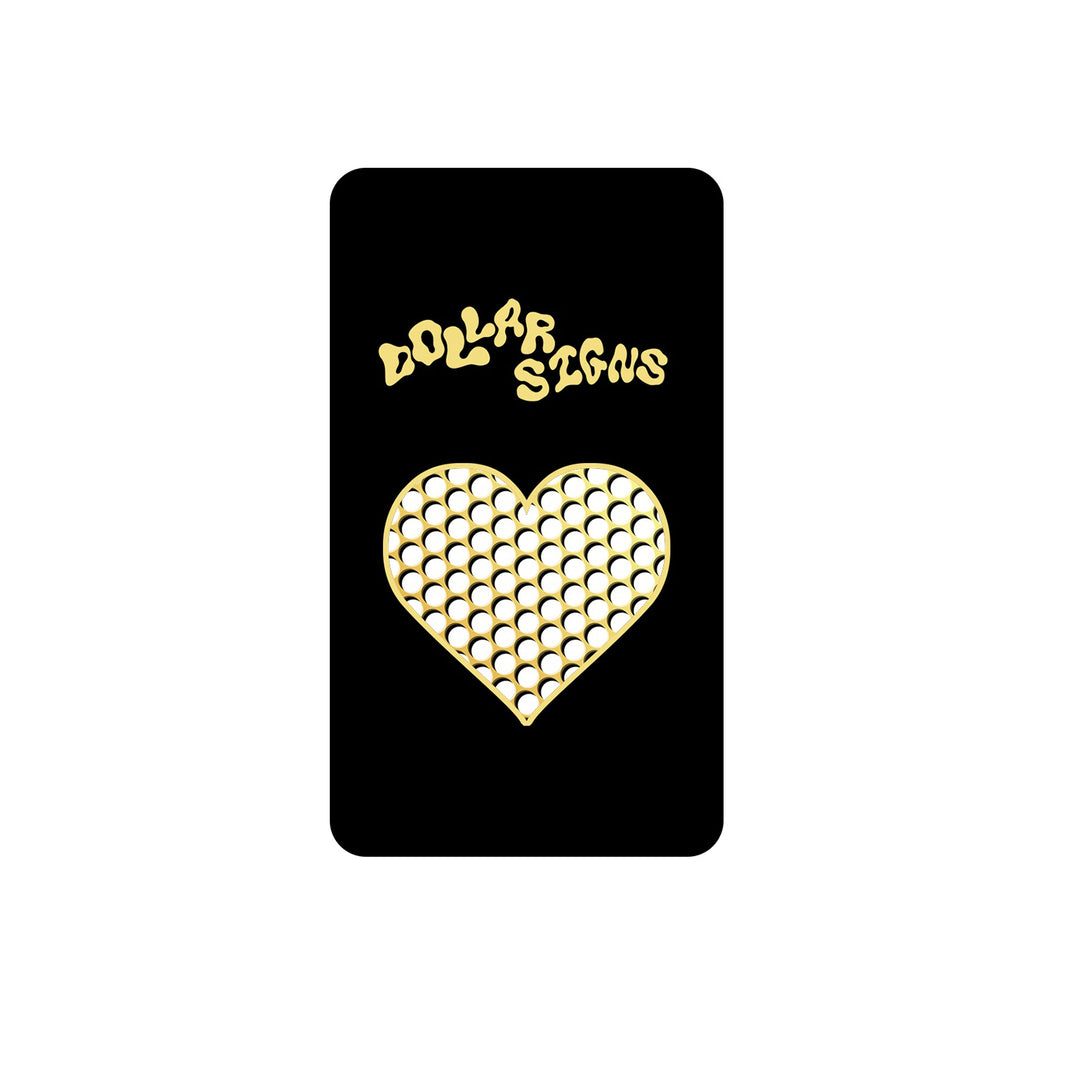 Heart Black Grinder Card