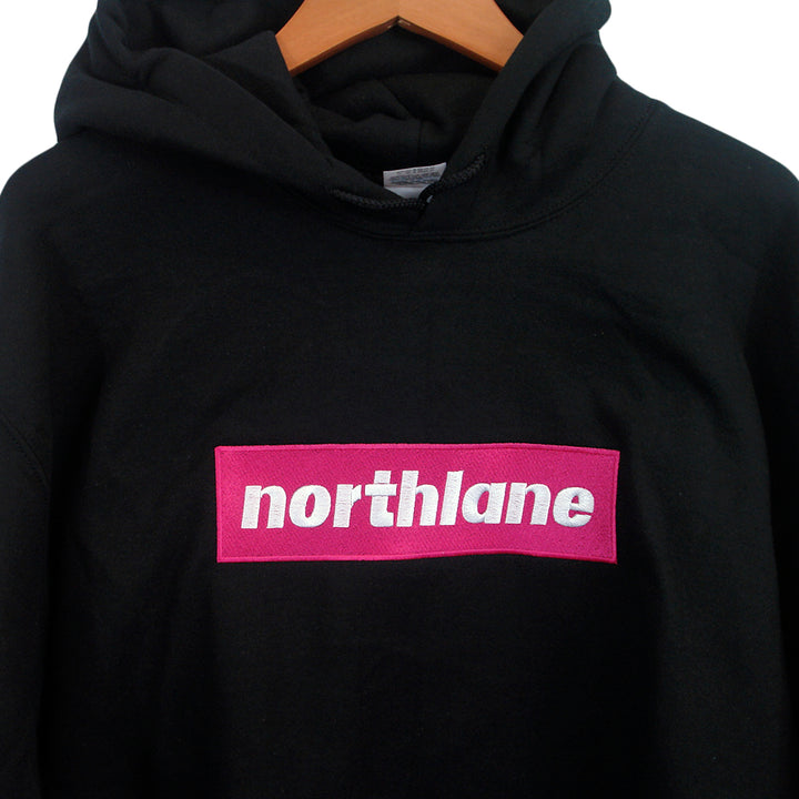 Classic Box Logo Embroidered Black Hoodie