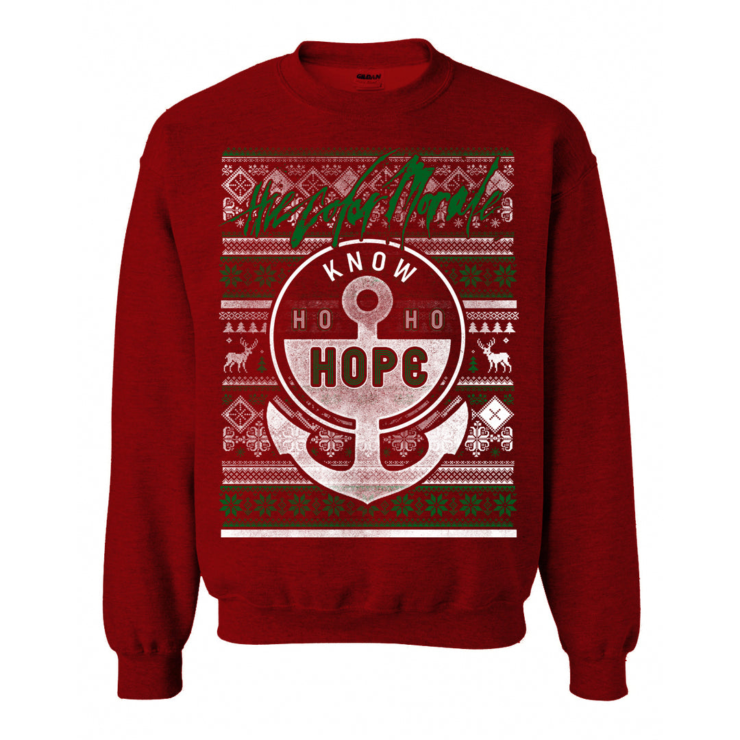Know Ho Ho Hope Heather Red Crewneck Sweatshirt