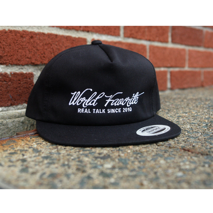 Real Talk Black Snapback Hat
