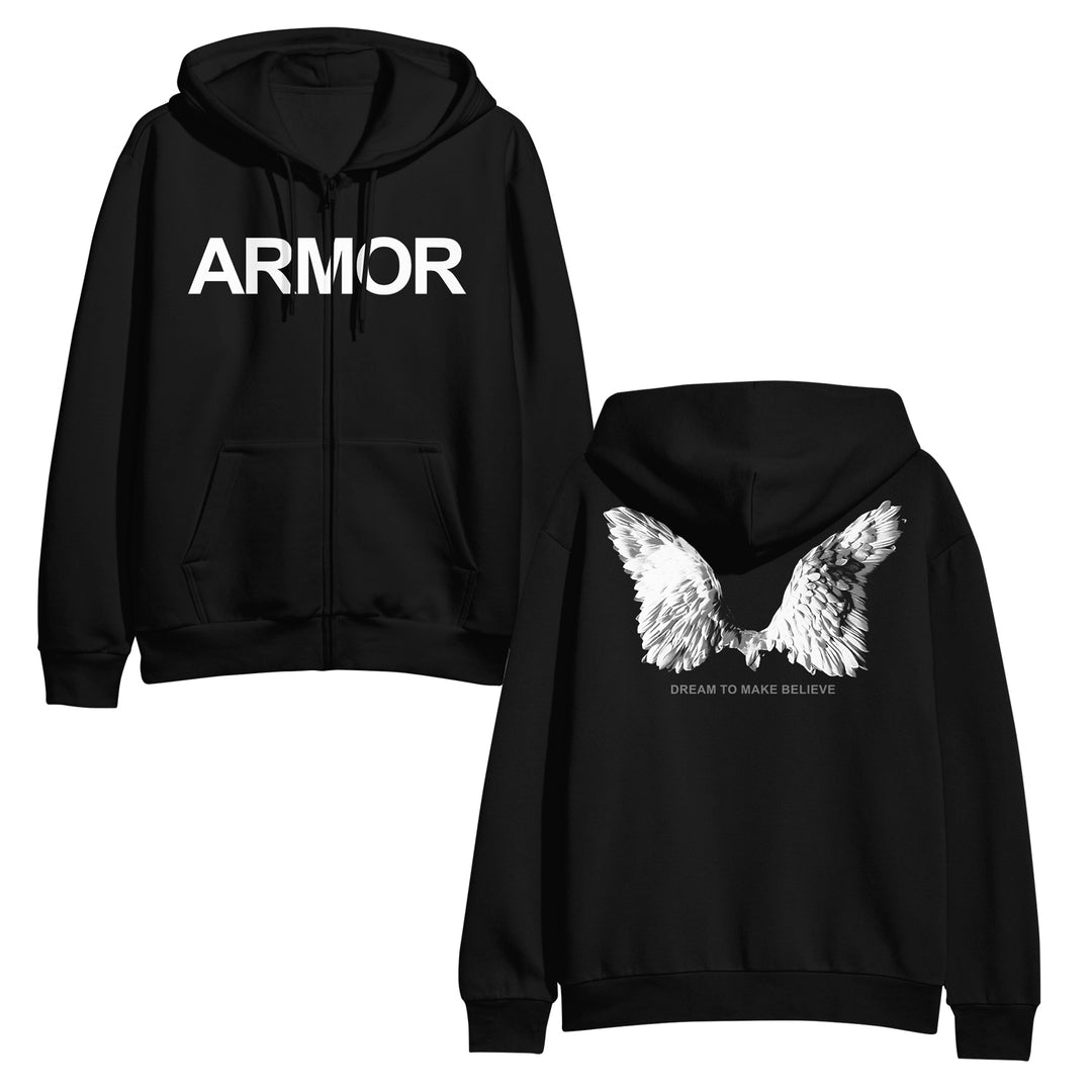 Wings Black Zip Up Hoodie – MerchNow
