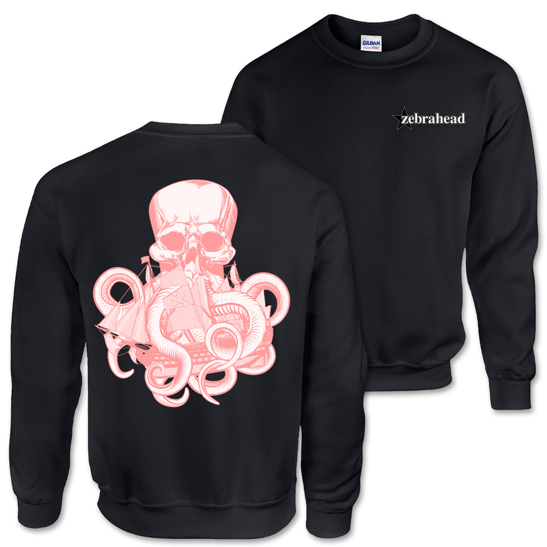 Octopus Black Crewneck Sweatshirt