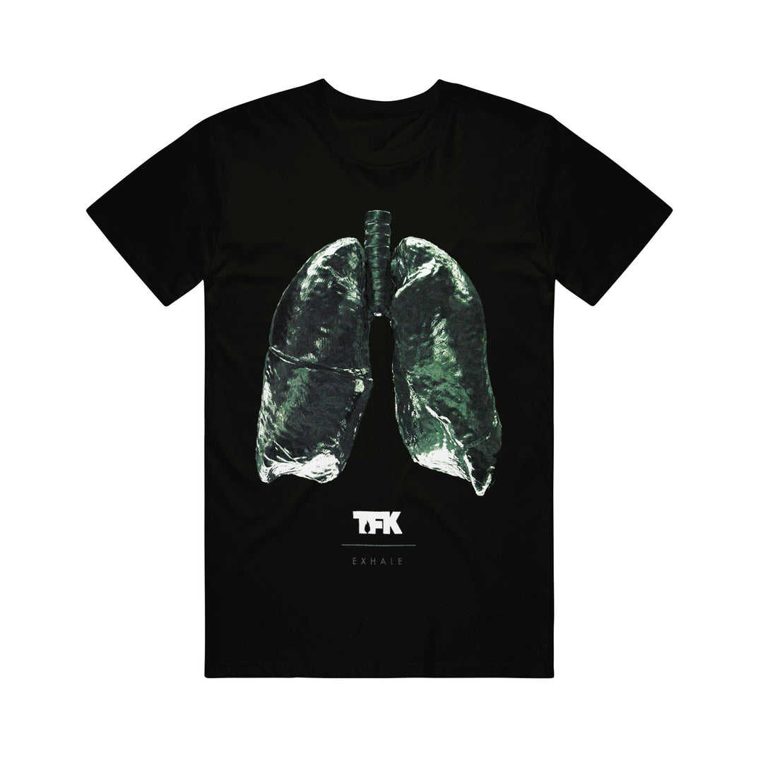 Exhale Lungs Black Tee