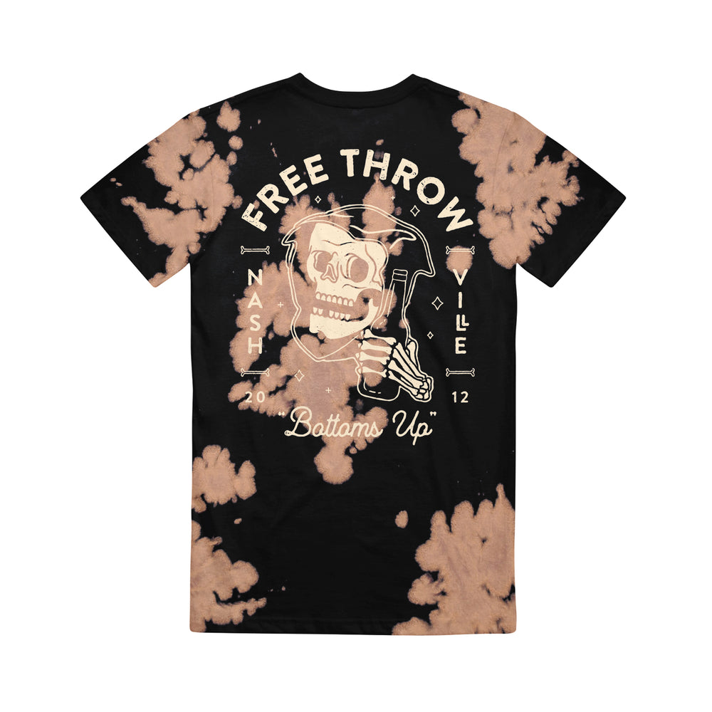 free throw Bottoms Up - Bleach T-Shirt back