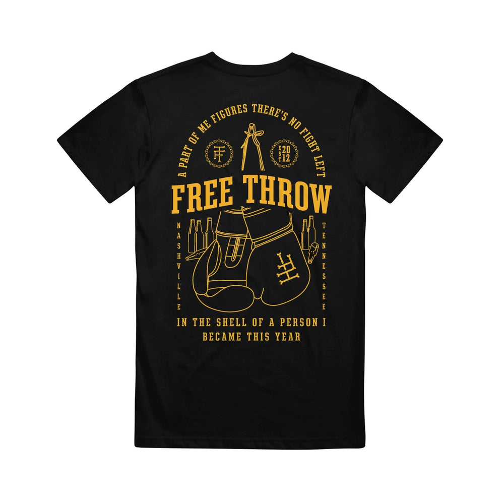 free throw Fight - Black T-Shirt back