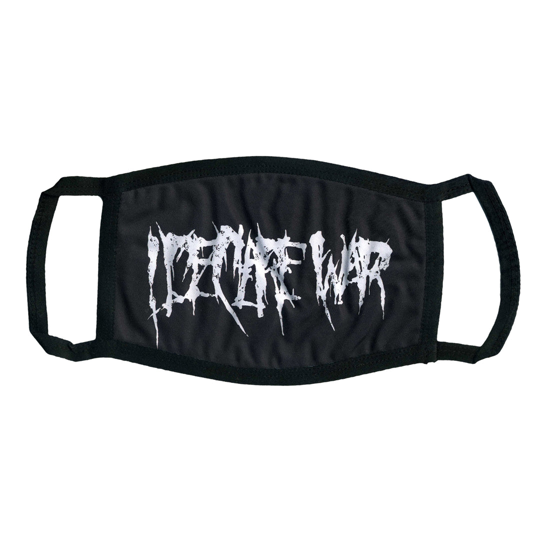 i declare war Logo - Black Surgical Mask