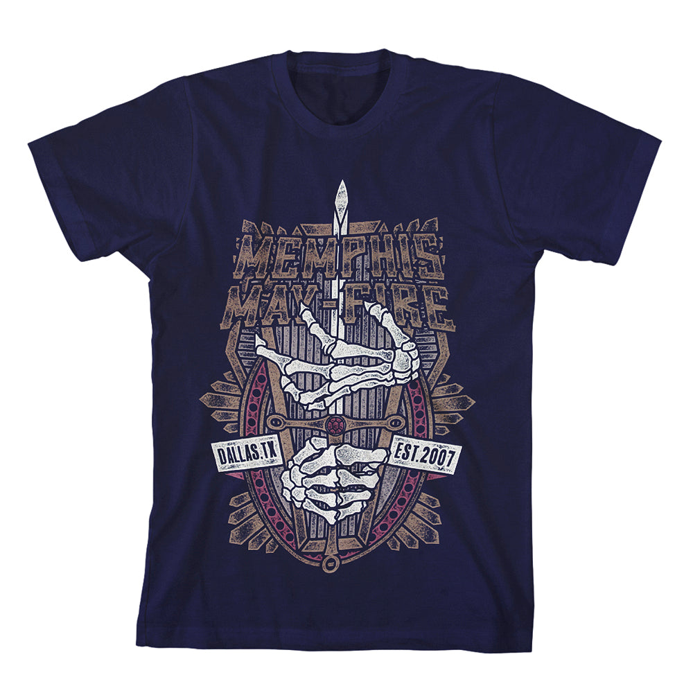 memphis may fire Coffin - Navy T-Shirt