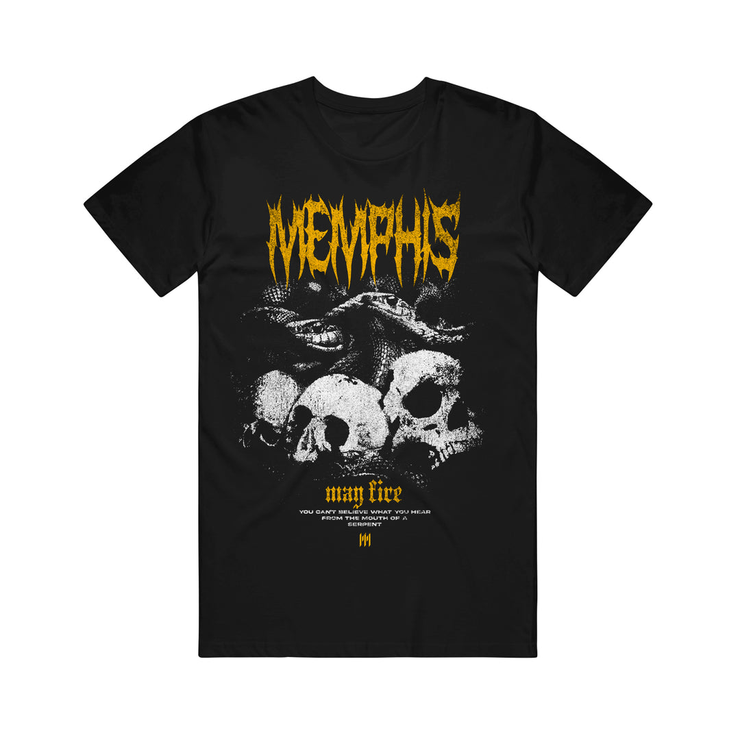 memphis may fire Serpent & Skulls - Black T-Shirt