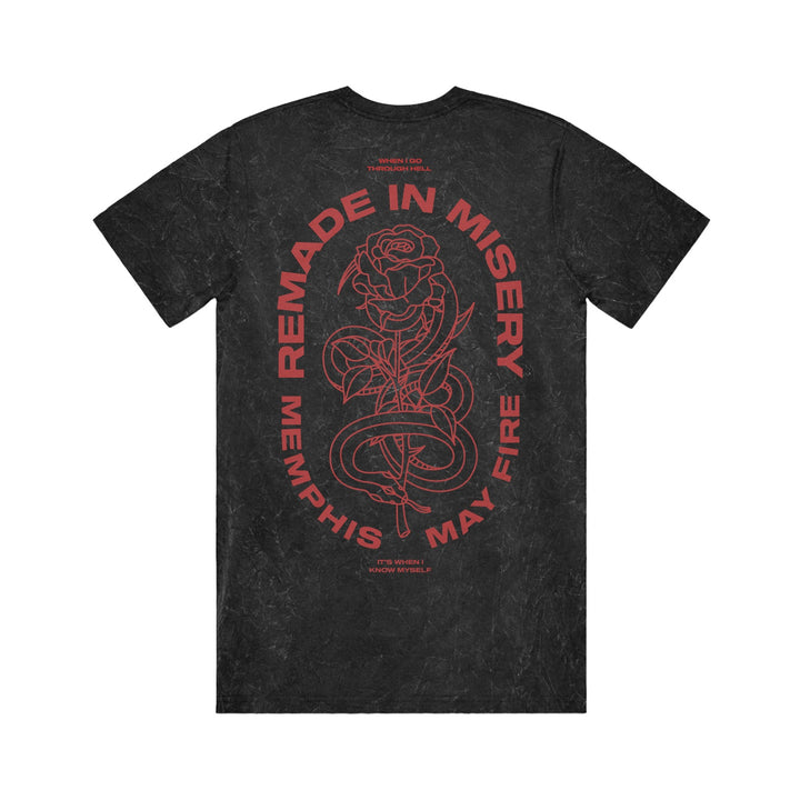 memphis may fire Snake & Rose - Mineral Black T-Shirt back