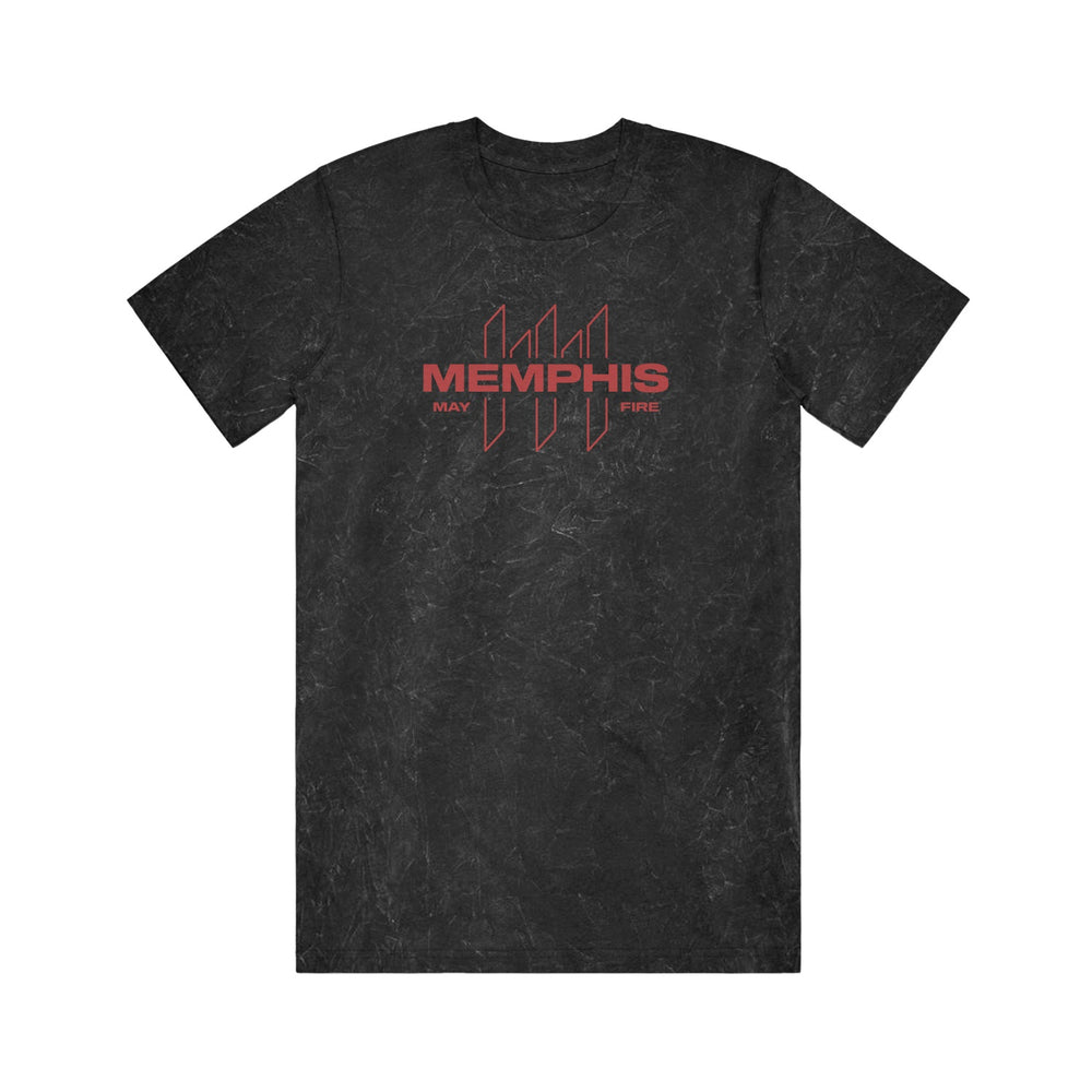 memphis may fire Snake & Rose - Mineral Black T-Shirt front
